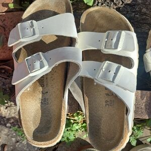 White Double Strap Sandals